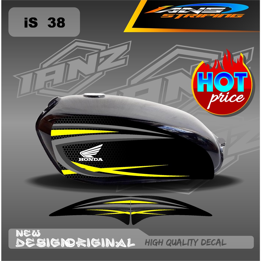 NEW STIKER KONSEP TANGKI CB100 CUSTOM HOLOGRAM/NON HOLOGRAM IS38