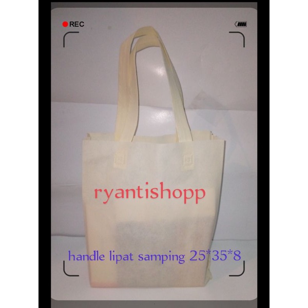 Tas Spunbond 75gsm uk 25x35x8 cm /  Tas kain /  Spunbond/ Tas Goodiebag/ Tas Souvenir/ Tote Bag / polosan