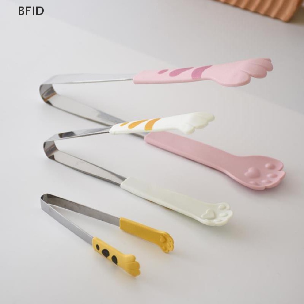 [BFID] Penjepit Makanan Bentuk Kaki Kucing Kartun Lucu Penjepit Makanan Stainless Steel Barbecue Tongs [ID]