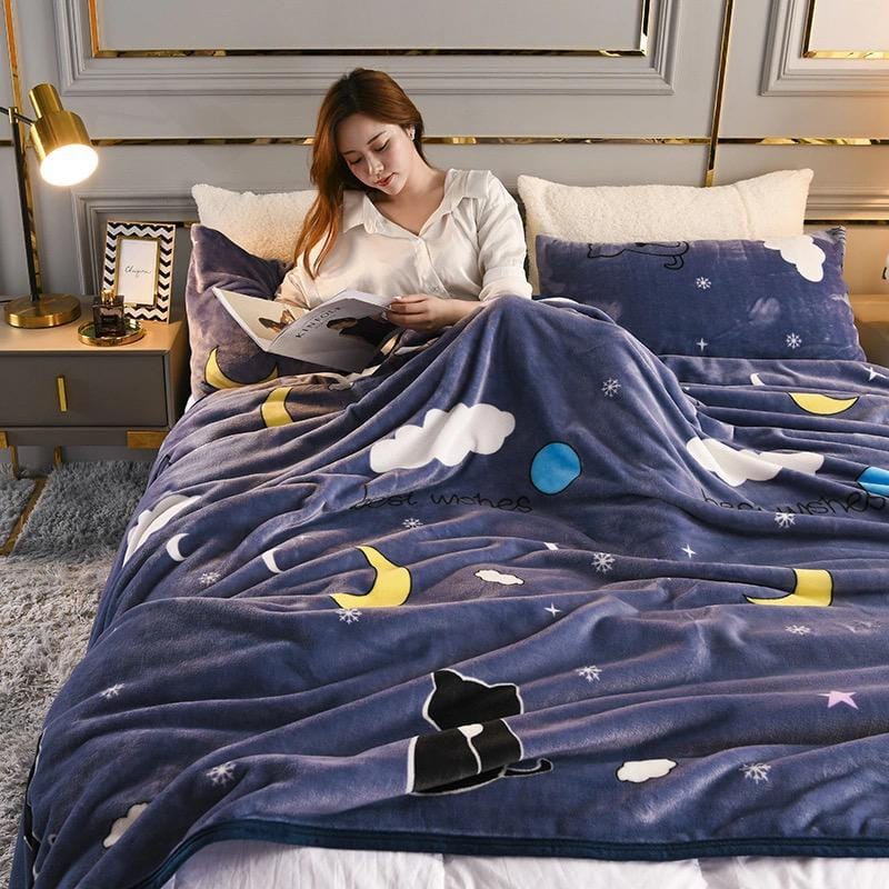 Selimut Bulu Halus Ukuran 180x200 Motif Kembang Keren Terlaris Impor Termurah Berkualitas