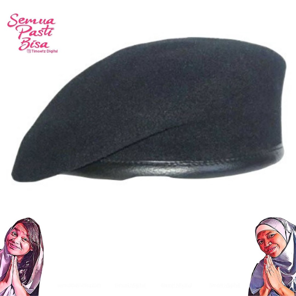 Topi Baret Pramuka Putra / Topi Penggalang Putra / Topi Laken Polri