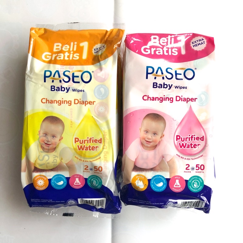 Tisu Basah Paseo Baby Wipes (Beli 1 Gratis 1)