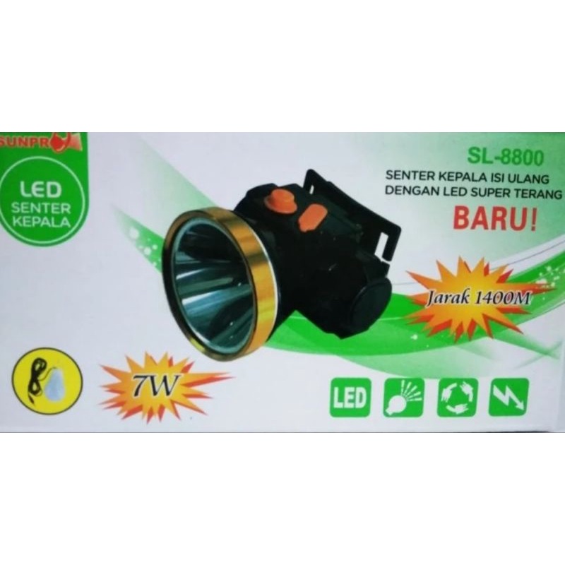 Sunpro Senter kepala 7 Watt SL 8800
