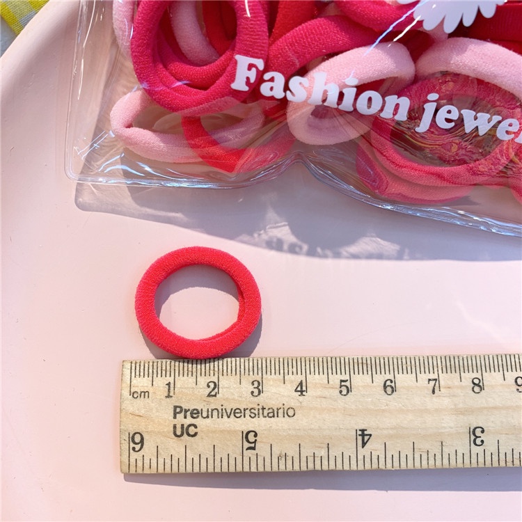 (ISI 50) - Ikat Rambut Donut Anak Perempuan / GRATIS POUCH Kunciran Karet Lucu Anak Perempuan Mainan Hadiah Import Bayi Kiosbalitaaprillia