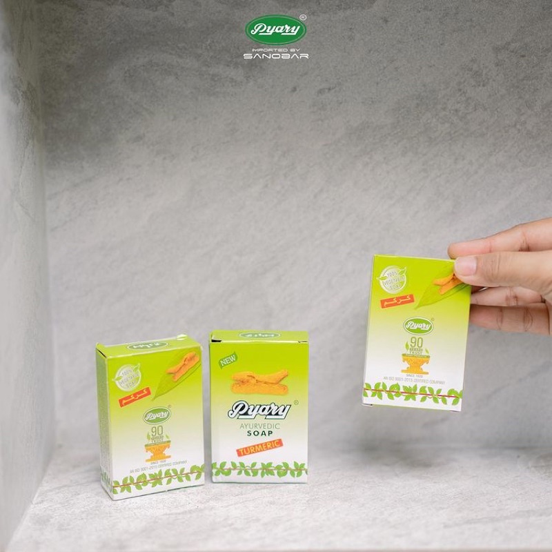 [BPOM] Sabun Pyary Turmeric Asli Emboss | Sabun Herbal Pencerah Mencerahkan Kulit
