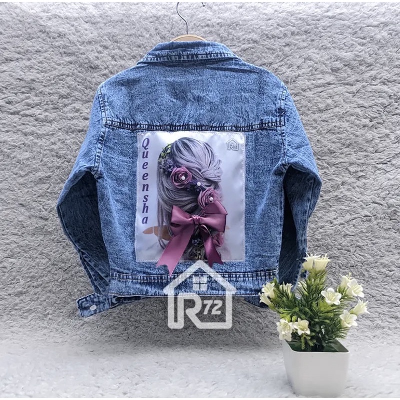 JAKET JEANS ANAK PEREMPUAN MODEL PITA UMUR 1-10 TAHUN