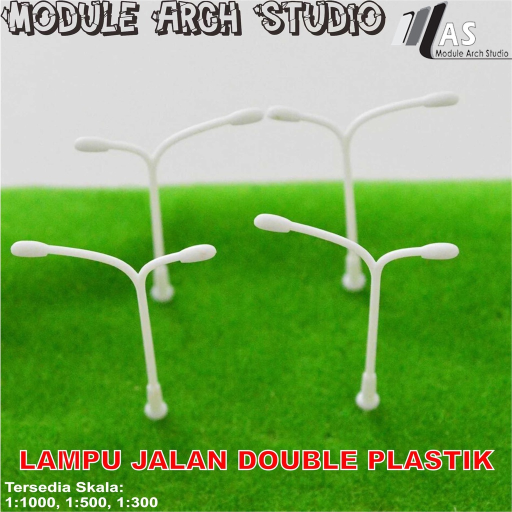 Maket Lampu Jalan Plastik - Miniatur Lampu jalan Monokrom - Maket PJU