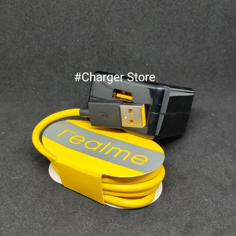 Charger Realme Hitam Micro USB ORIGINAL SUPER DART VOOC 65W