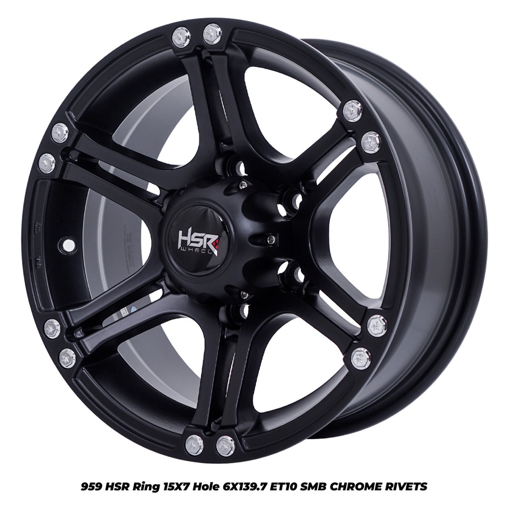 Velg Mobil KIZU 959 HSR Ring. 15x7 Hole. 6x139,7 et.10 Black