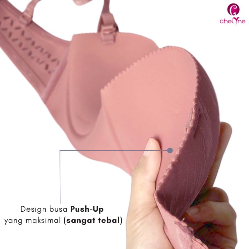 BH Chelyne 2298  Seamless Premium Push-Up Bra Half Cup dengan NON-SLIP DESIGN - Tanpa Kawat Penyanggah 34/38