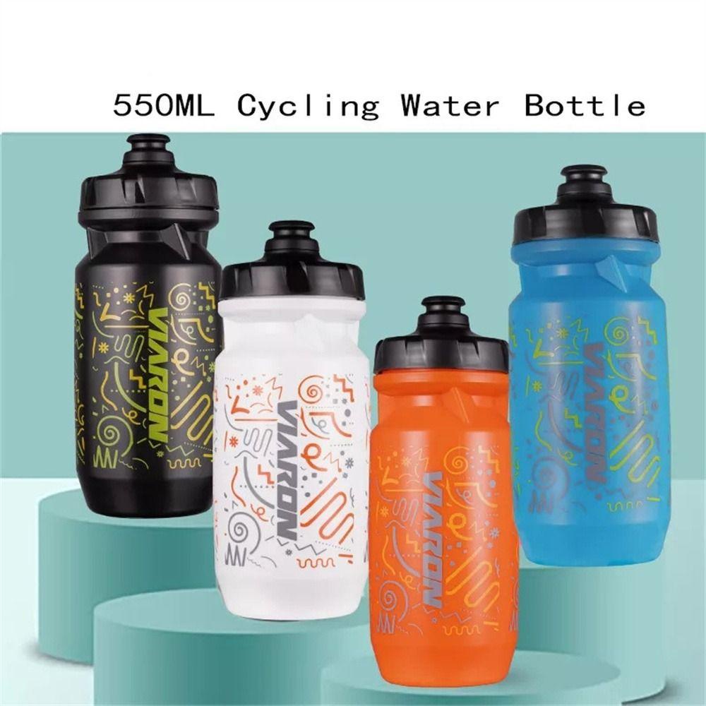 Lanfy Botol Air Sepeda Olahraga Luar Ruangan Sepeda Jalan Plastik Anti Bocor Perlengkapan Minum 550ML Bersepeda Water Bottle