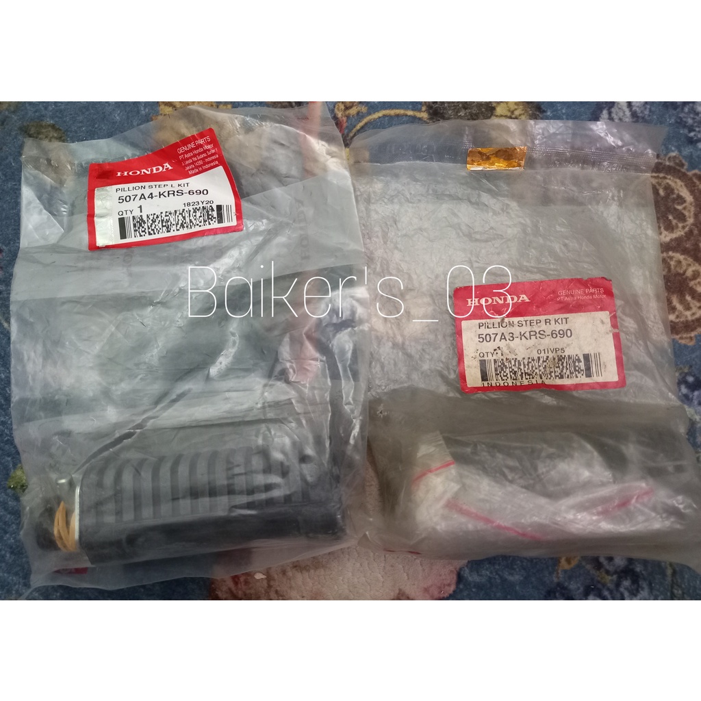 Pillion Step R L Kit Karet Pijakan Footstep Foot Step Kanan Kiri Honda Grand Legenda Revo Astrea Sup