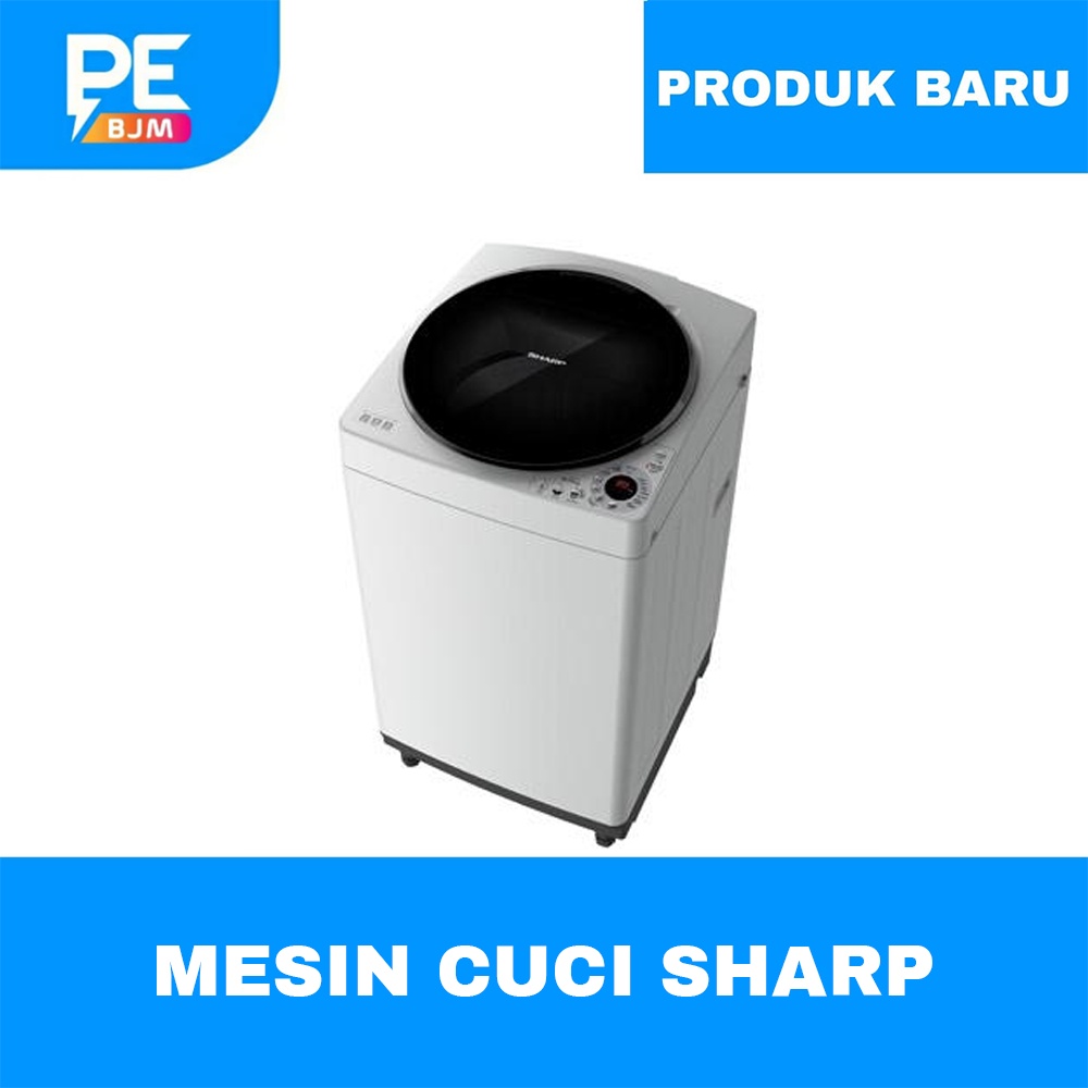 MESIN CUCI SHARP TOP LOADING 9 KG ES-M909T-GG NEW MEGAMOUTH