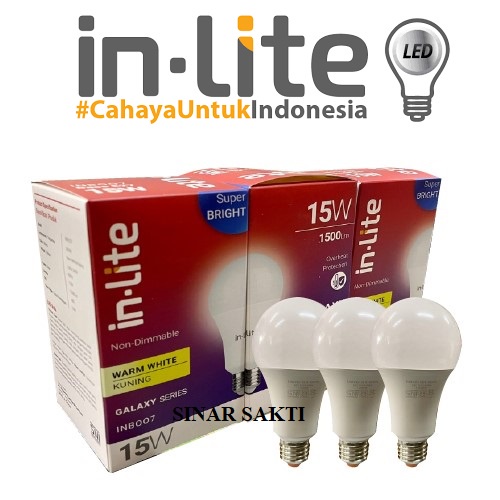 INLITE Lampu Led 9w 12w 15w PAKET HEMAT 3PC INB007 Cool Day Light / Warm White / Netral White