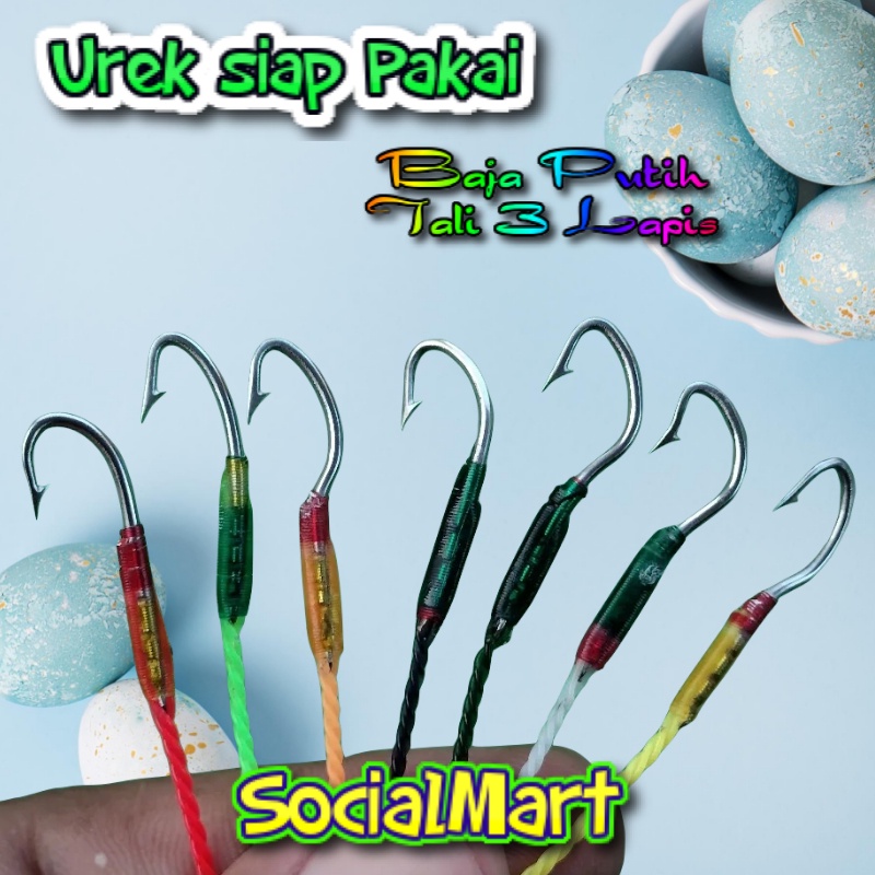 Pancing Belut Sawah 3 lapis 150 cm Kail Pancing Belut Sidat Bahan Baja Putih tali senar niylon damyl