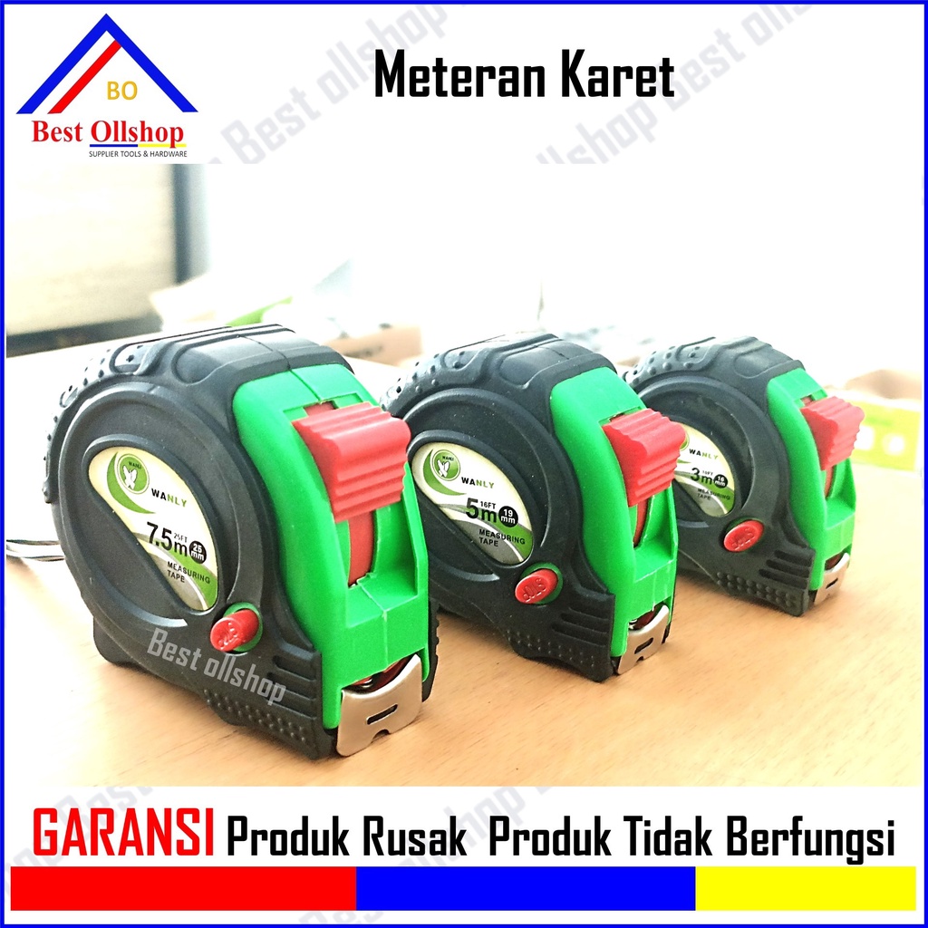 Meteran karet 5 meter / meteran murah / Meteran Tukang 7.5M 3M