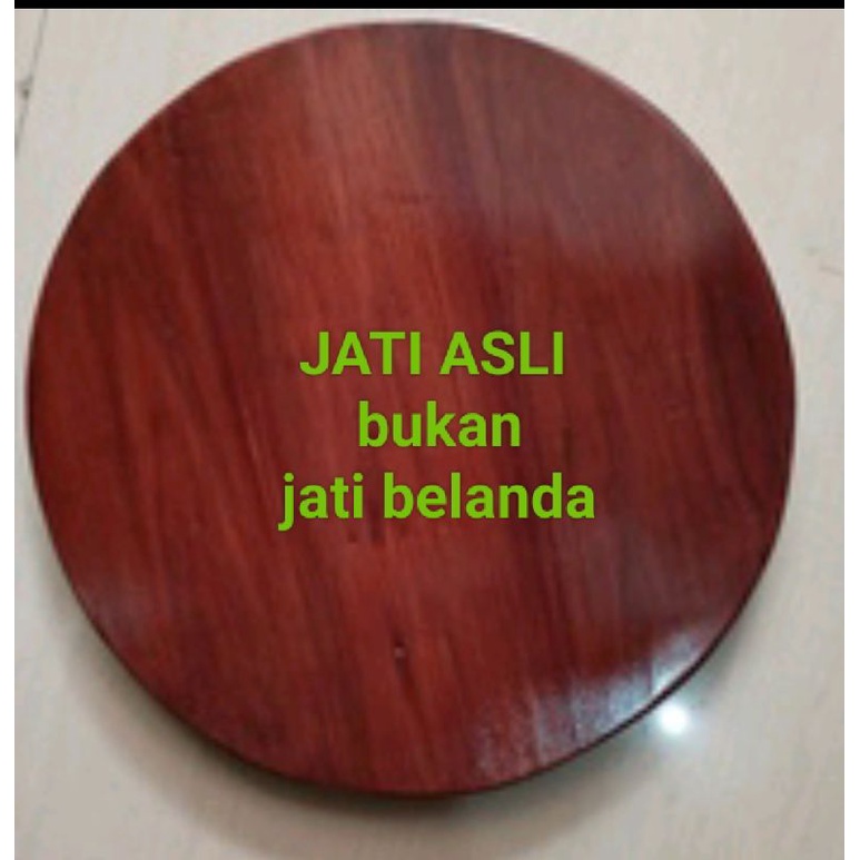 kayu bulat 30cm | dudukan kayu jati asli / bukan jati belanda