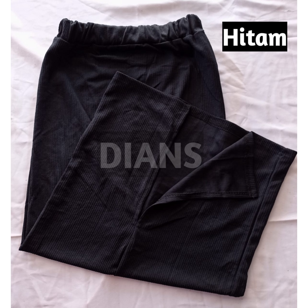 DIANS - Rok Span Knit Rok Span Slim-Fit Bodycon/ Sexy Knit Skirt Muslim Wanita Hitam Bawahan Dewasa