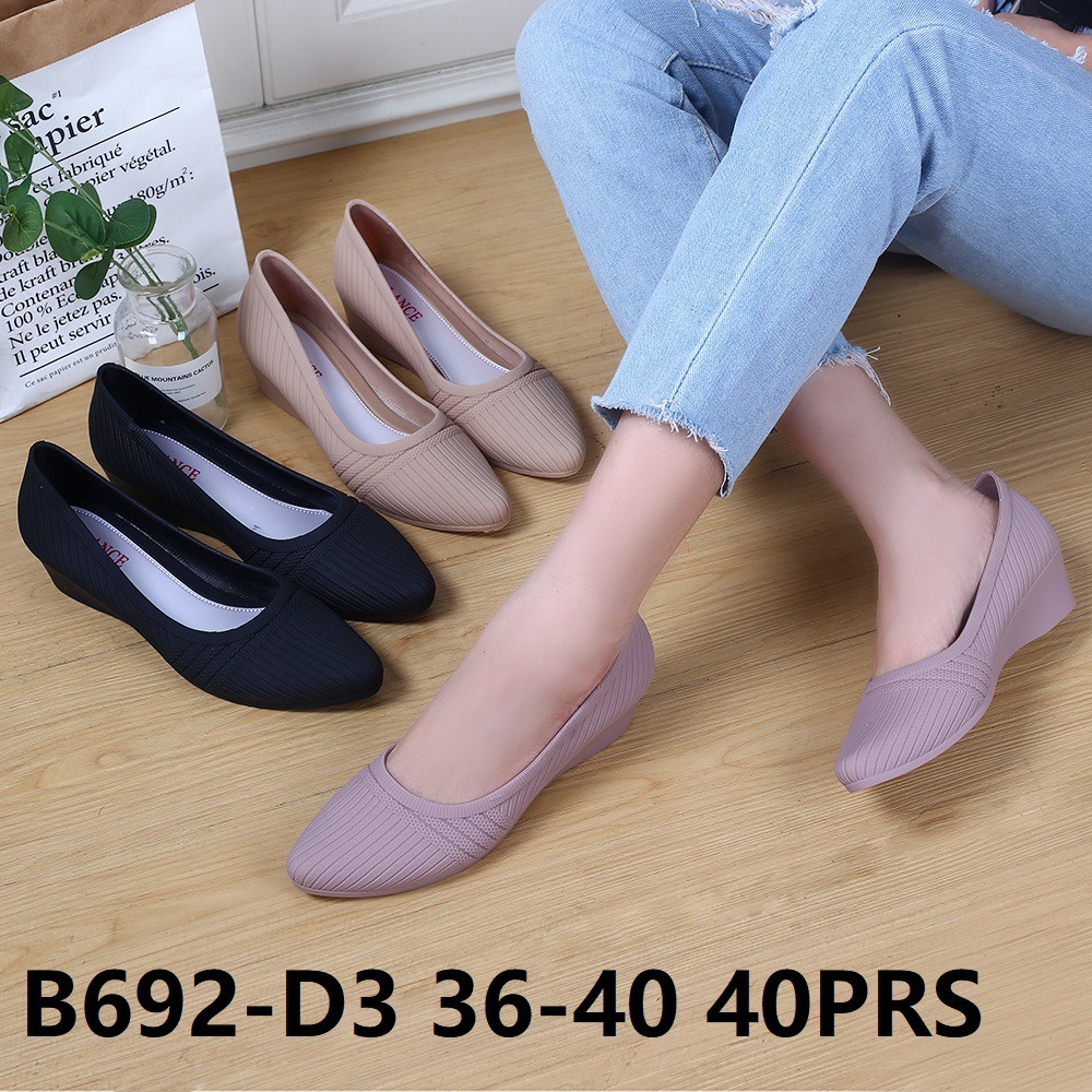 (COD) Sepatu Jelly Import Wanita Hak Tinggi Balance B692 dan Bekro 719