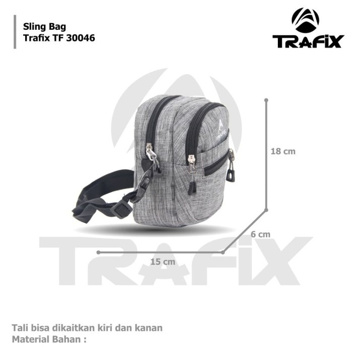 [KLIKTAS] Tas Selempang Pria Gaul 2 in 1 TRAFIX- TF 30046 - Sling Bag Modern
