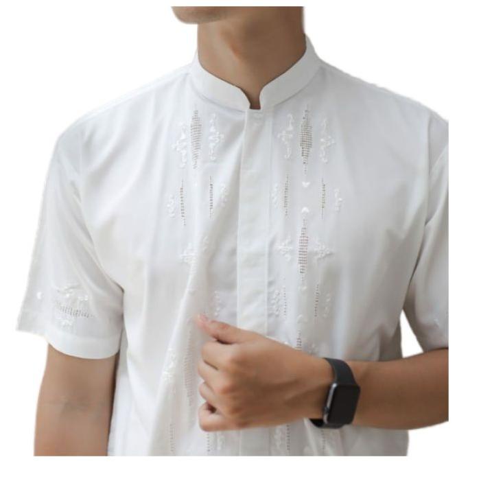 KBA.29Ja23ᴸ ◦ BAJU KOKO PADANG KERANCANG LENGAN PENDEK BAJU KOKO BORDIR FASHION MUSLIM PRIA DEWASA I