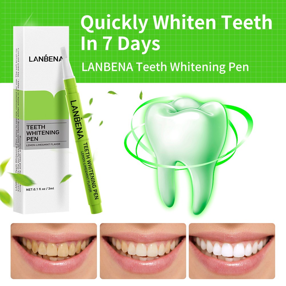 LANBENA Teeth Whitening Care Pen Pensil Pemutih Gigi Lemon-Lime Mint Flavor 3 ml