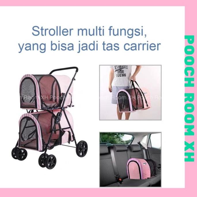PET stroller double cabin