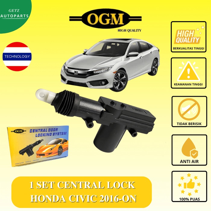 Central Lock Sentral Lock Central Door Lock System Centrallock Komplit 4 Pintu Kunci Mobil Honda Civ