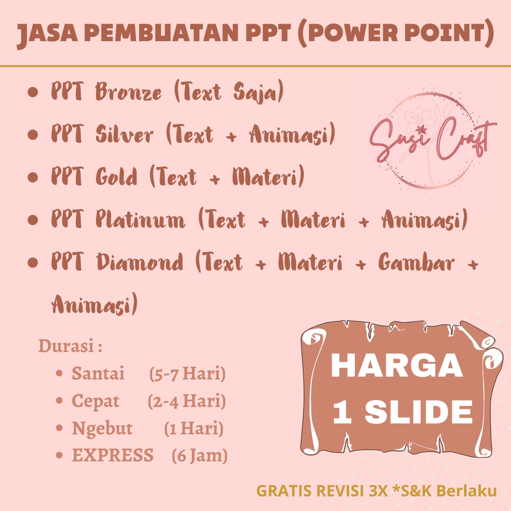 JASA PEMBUATAN PPT (POWER POINT)