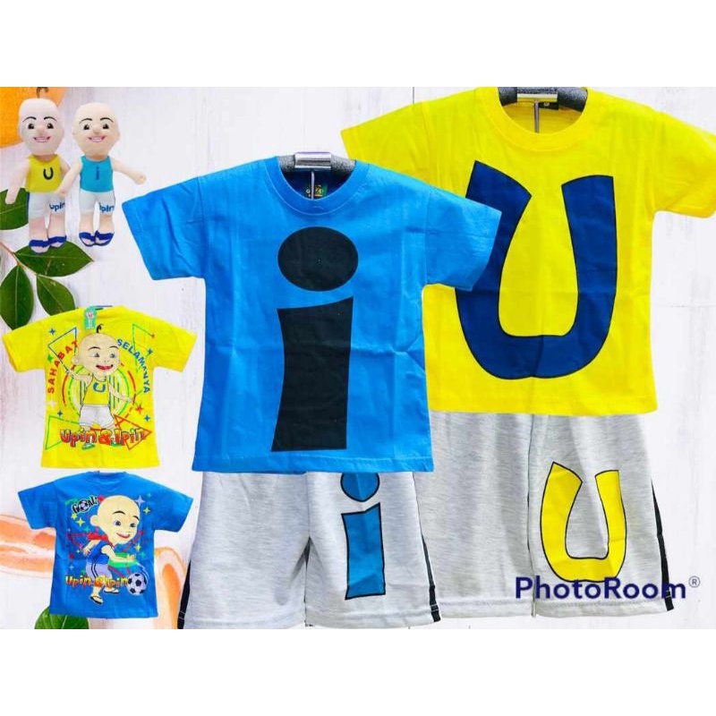 SETELAN KAOS ANAK GAMBAR UPIN DAN IPIN / BAJU SETELAN MOTIF UPIN DAN IPIN