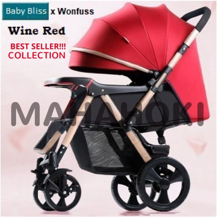 Jual BABY STROLLER WONFUSS X BABYBLISS/KERETA DORONG SEPEDA BAYI RECLINE - MERAH 511 Limited