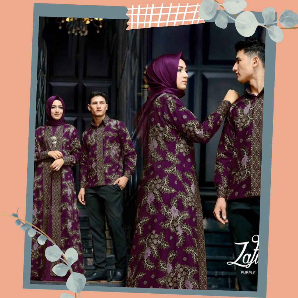 Batik Couple Zafir - Baju Couple Batik - Couple set - Baju Pasangan Terbaru 2023 - Baju Sarimbit Leb