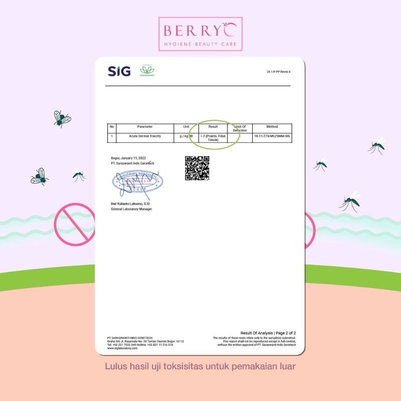 [FREE Strap] Berry C Buh Bye Bugs Mosquito Repellent Anti Nyamuk DB Serangga Bayi Anak Dewasa Traveling Pocket