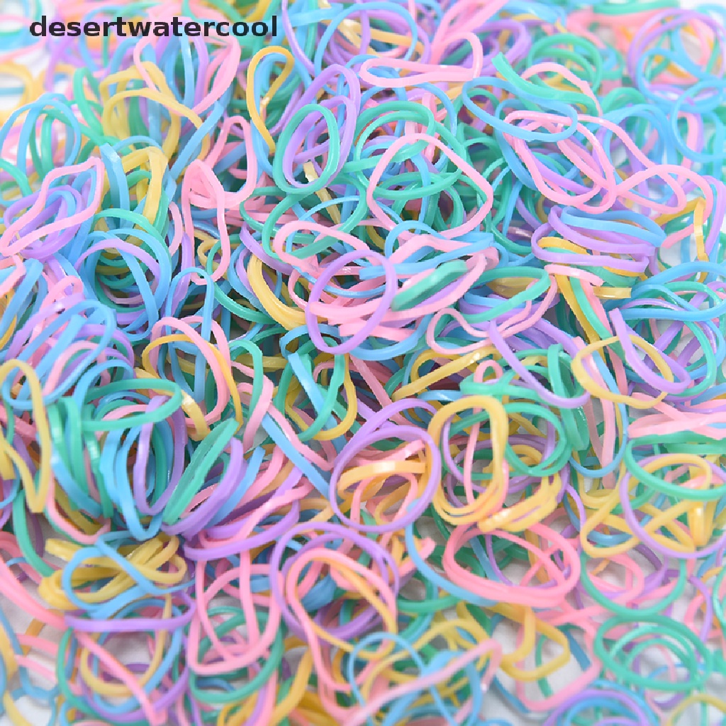 Deid 1000Pcs Karet Rambut Anak Perempuan Wanita Colorful Elastic Band Hair Rope Headband Martijn