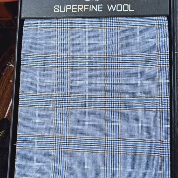 Bahan-Jas-Motif-Kotak-Kain-Blezer-Wool-Import Terbaru