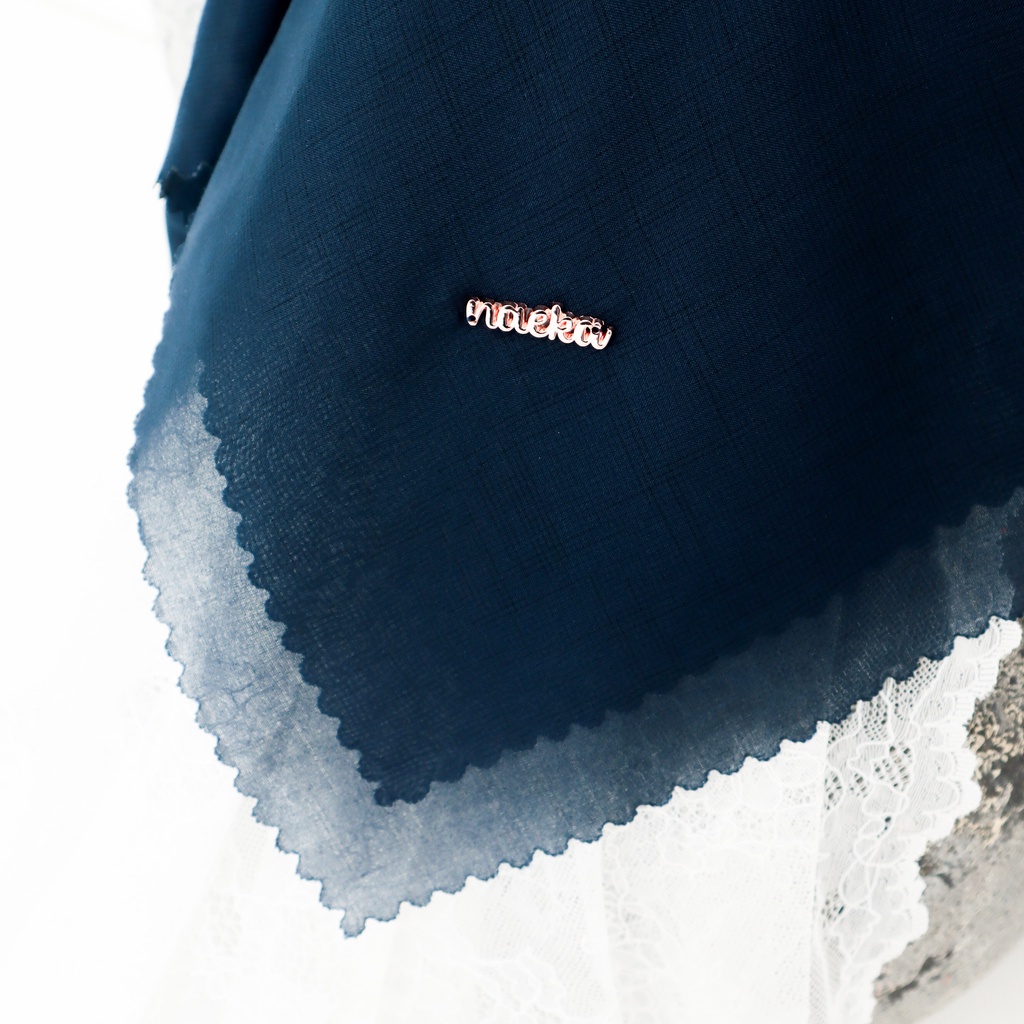 Naeka Voal Nazma Navy Premium/ Voal superfine Hijab Polos