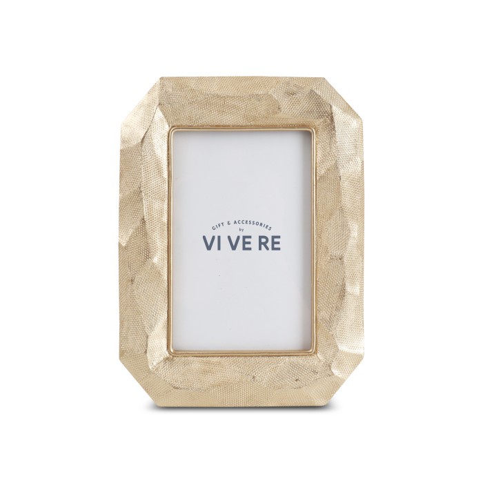 Frm Vivere Photo Frame Deco Organic Gold 4X6Inch - Bingkai Foto