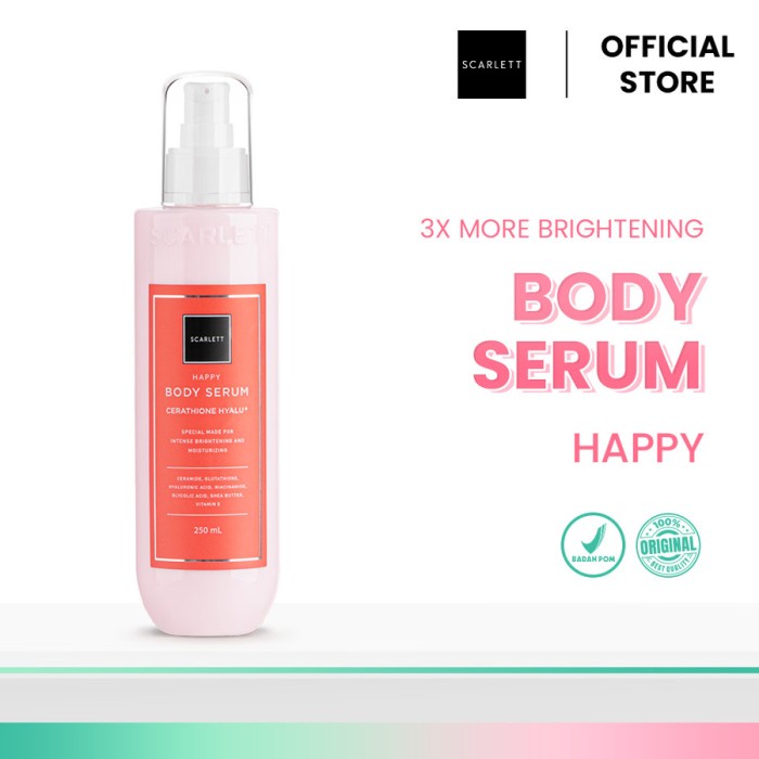 BODY SERUM PENCERAH KULIT SCARLETT BODY SERUM 250ML ORIGINAL BPOM