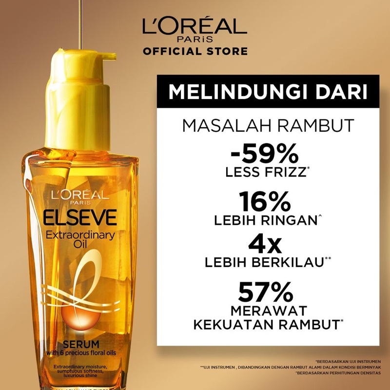 Loreal Elseve Extraordinary Oil Gold dan Pink Hair Serum 100ml Original - L’Oreal Paris Minyak Rambut COD