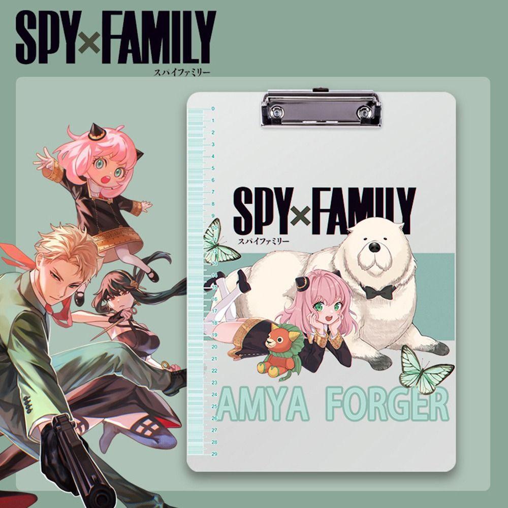 Mxbeauty Spyxfamily Tulisan Clipboard Sekolah Anime Menu Folder Loose-leaf File Folder Stationary Kertas Organizer