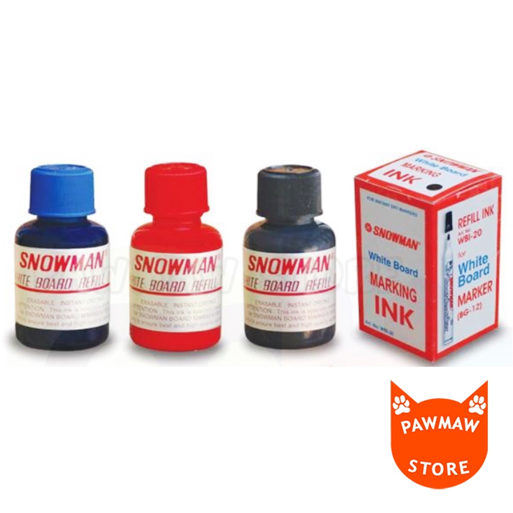 

Isi Tinta Spidol Papan Tulis Whiteboard Refill Ink - Snowman warna Hitam ( PCS )