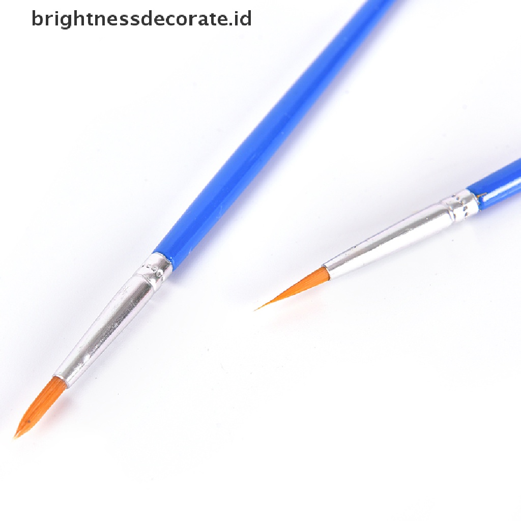 [Birth] 10pcs Nylon Rambut Artis Kuas Cat Air Akrilik Bulat Halus Tangan Titik Tip 10x Ujung Runcing Bulat Nilon Rambut Artis Kuas Cat Water Color Pager Pens P Bulat 10Pcs