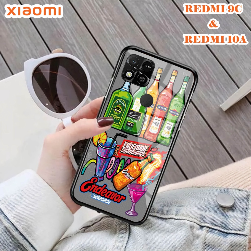 Softcase Glass Kaca REDMI 10A & REDMI 9C - Case Handphone REDMI 10A  REDMI 9C [T96].