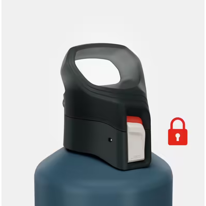 QUECHUA MH500 Botol Termos Aluminium 1.5L Hiking Mudah Dibuka/Tutup