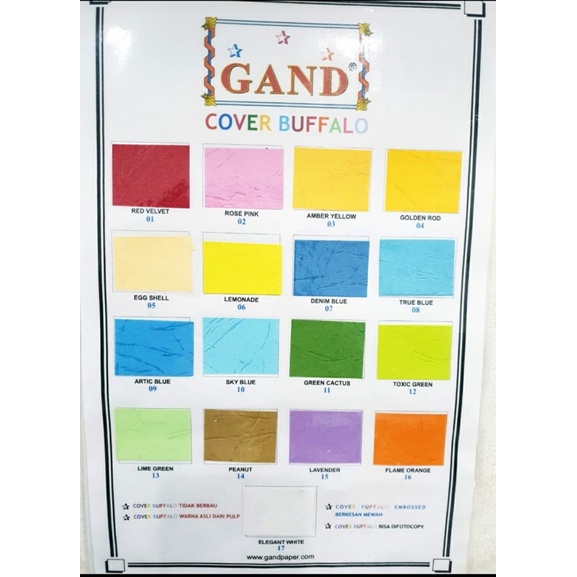 

RK KERTAS TEXTURE GAND UKURAN F4 ISI 100 LEMBAR / BUFALO