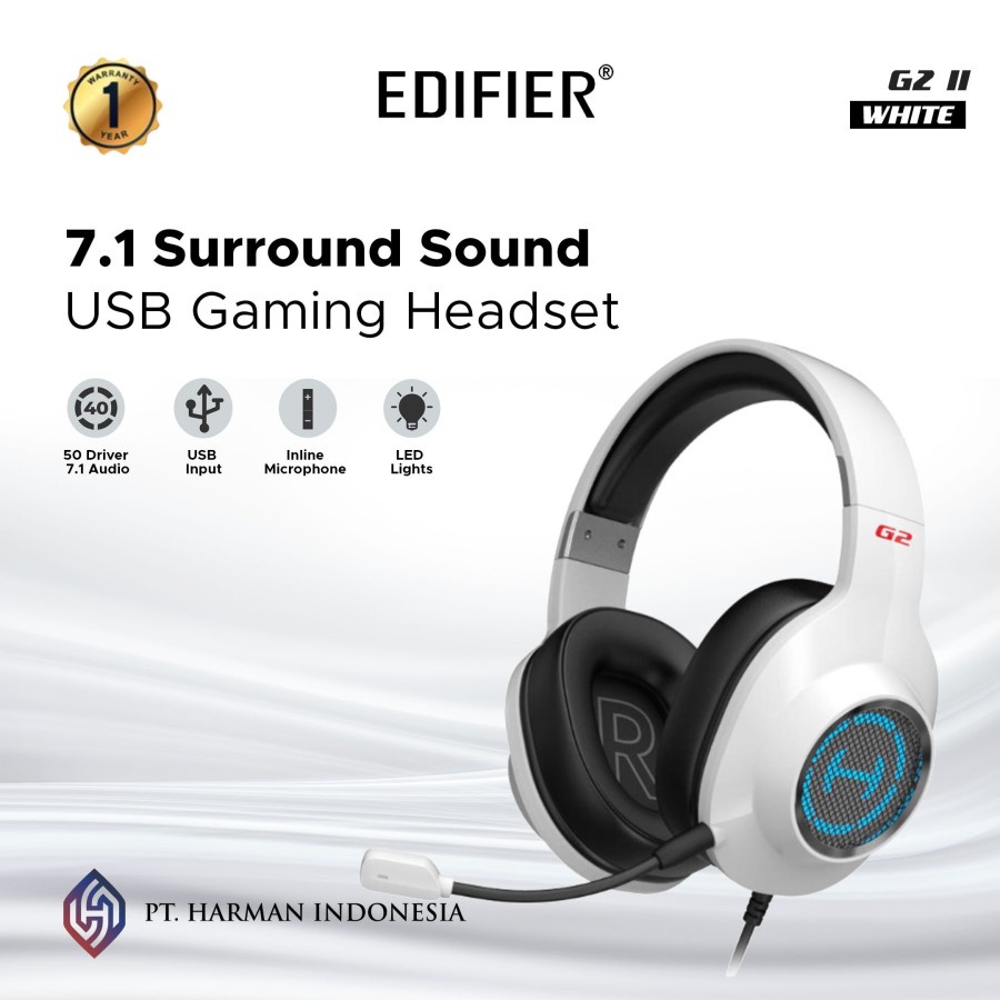 Headset Gaming Edifier G2II Surround Sound USB 7.1 Hitam