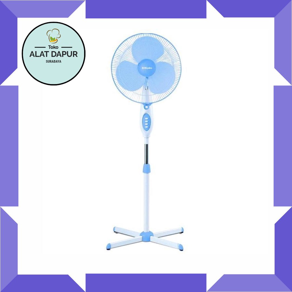 Miyako Kipas angin Berdiri 16 Inch KAS 1618 B 1618B Besi  Kaki Silang 16&quot; Standing Fan Bukan seri PL