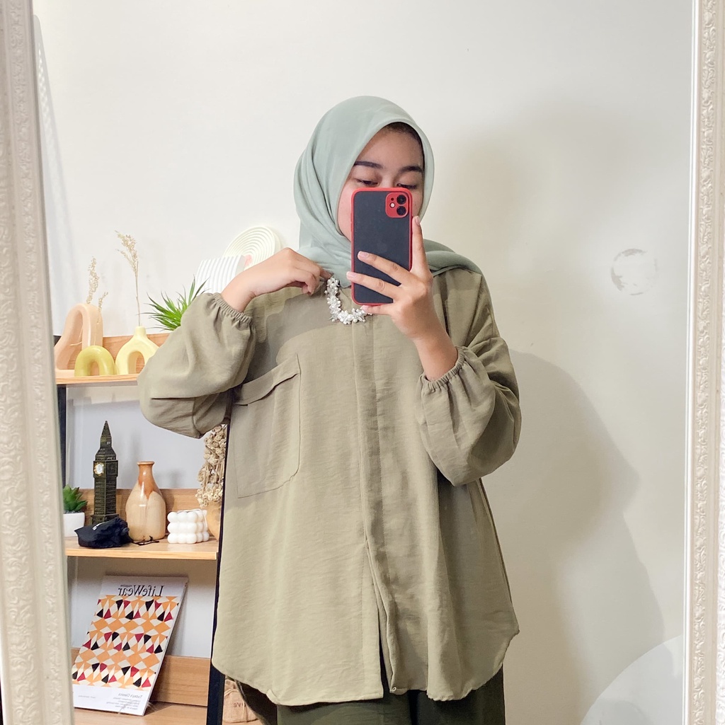 Atasan Wanita Crincle Airflow Camelia Blouse