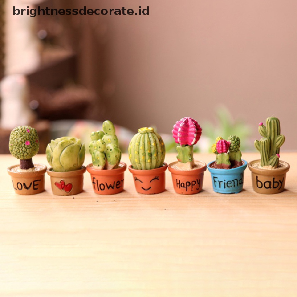 [Birth] 5pcs Miniatur Dalam Pot Untuk Dekorasi Furniture Rumah Boneka Home [ID]