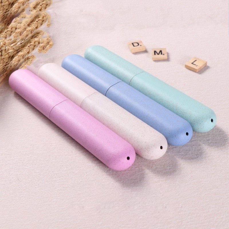 ⭐️𝐈𝐇𝐒 𝟕𝟓𝟗 𝐋𝐚𝐦𝐩𝐮𝐧𝐠⭐️Kotak Sikat Gigi Portable Bahan Jerami Gandum Serbaguna Import